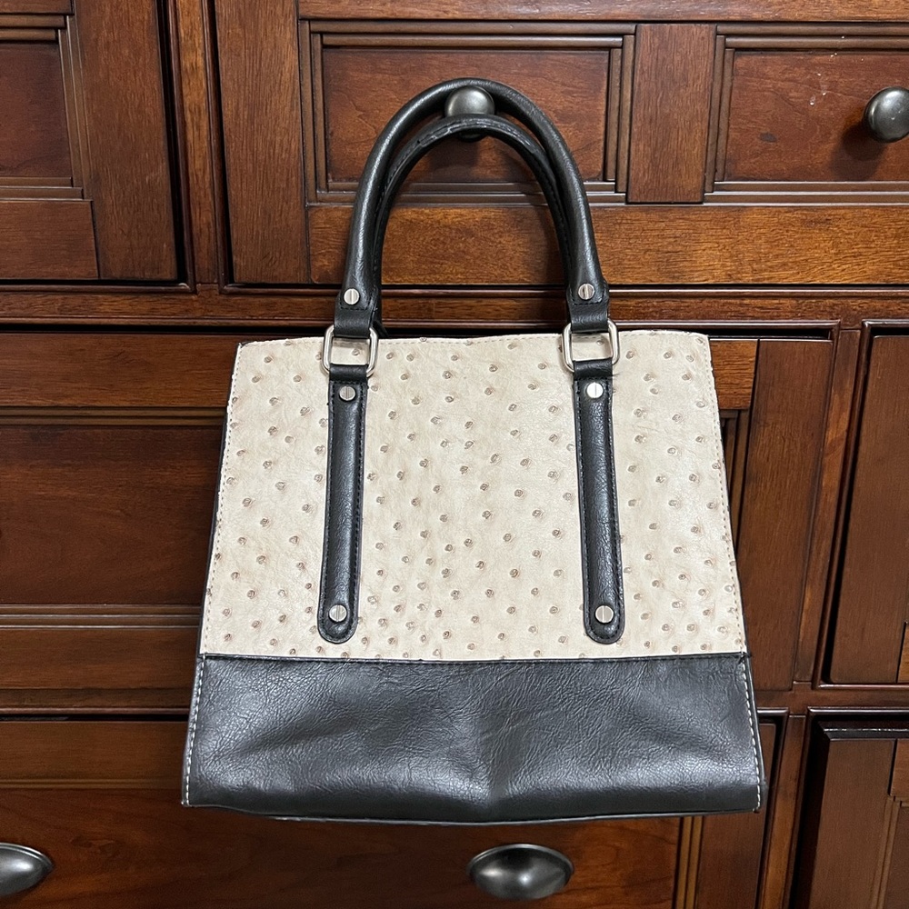 Beautiful simulated leather handbag